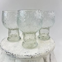 Set of 4 Vintage Indiana Glass Company Glacier Glasses / Highball Tumblers 70’s