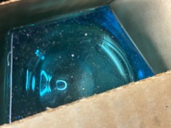 Dozen 12 Capri Hazel Ware Gothic Aqua Blue Glasses NEW NOS Boxed B-76 9 OUNCES