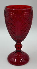 Vintage Godinger Ruby Red Cathedral Glass Stemmed Ice Tea – Set of 2 -7″