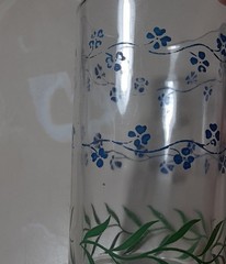 Vintage Swanky Swig Forget Me Not Juice Glasses 5 oz. Set of 5 blue,red,yellow