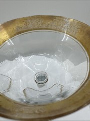 MCM 2 Franciscan Rambler Rise Champagne Coupes & 1 Culver Antigua 22K gold BOWL
