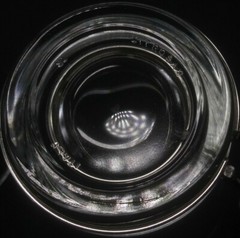 Vitrosax Italy Glass Cappuccino Cups Metal Handle Mid Century Barware Set of 3