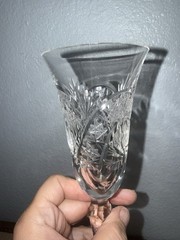 Vintage Hand Cut Crystal Champagne Flutes Set Of 8 Guaranteed Lead Crystal