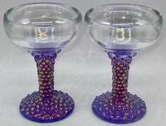 Set of coupe champagne/wine/cocktail chameleon blinged opalescent glasses!
