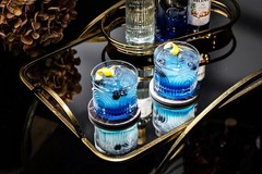 Vintage Art Deco Lowball Cocktail Glasses Set of 4 9 oz Crystal Tumblers