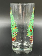 6 Vintage Anchor Hocking Holiday Magic Christmas Beverage Glasses