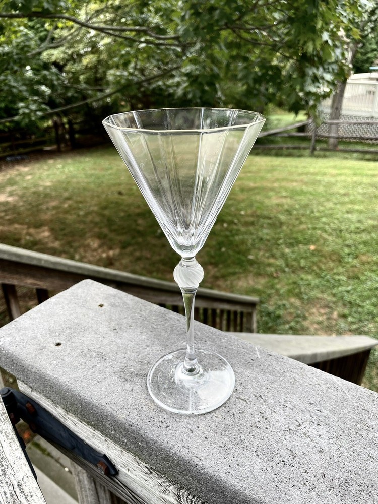 Oscar De La Renta TUXEDO GOLD Rim Water Wine Goblet Crystal Glass