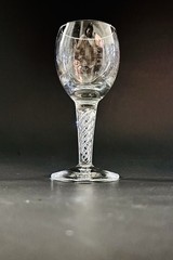 STUART SONATA Liqueur 4” Cordial Glass Air Twist Stem Set Of 4 England