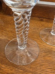 Set of 4 – 8.5″ Holmegaard – Kastrup – Hand Blown Twist Porter Wine Glass Goblet