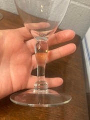 5 Vintage 1960’s West Virginia Glass Specialty Clear 6.25″ Wine Water Glass