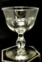Libbey Rock Sharpe Starglow #8900 Cut #3003 Stem Champagne Sherbet(s) Set of 6