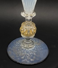 Kenny Pieper Studio Glass Opal Collection Flute Vase Cup