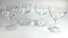 Pretty Twisted Stem Champagne Glasses 5 1/4″ Set of Four