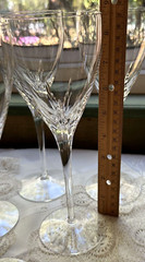 Lenox «Firelight Clear» Blown/Cut Crystal Water Goblets 8 5/8″ Set of 6