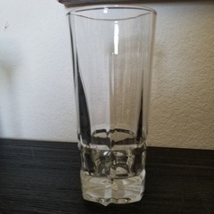1 Squire Pattern Block Cut High Ball Glass Cooler by Libbey Glass Company 6 3/4″