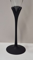 Set 2 Mikasa RARE Matt Alexandra Black Tulip Stemware Champagne Flutes 8 Availbl