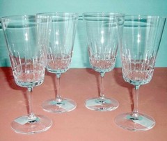 Wedgwood Circlet Crystal Iced Beverage Glasses SET/4 Martha Stewart Germany New