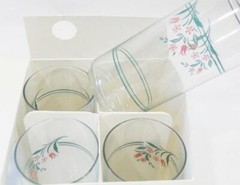 ❤️ NEW 4 Corelle ROSEMARIE 16-oz GLASSES Cooler Iced Tea Tumblers *Pink Tulips