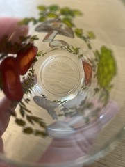 VTG Spice of Life Glass Tumbler Mushroom Tomato Pattern