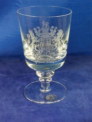 Wedgwood Glass Commemorative 1952-1977 Queen Elizabeth II Silver Jubilee Goblet