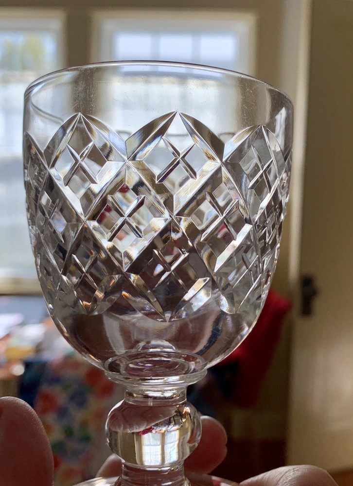 Royal Brierley Crystal Short Stemmed Wine Glasses 4” Tall. Set of 11