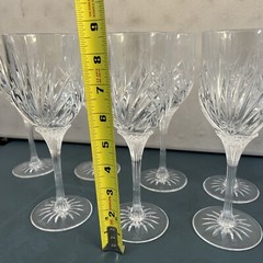 10 Cristal D’Arques-Durand MADRIGAL Water Goblet Glass Cut Fan 8.5” Clear Steam