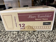 Libbey Vintage Flare Tumbler 12 Glasses- New In Original Box