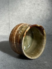 Hakudo Kiln Shigaraki Ware Guinomi Sake Cup Handmade Japanese Pottery