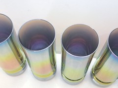 Vintage glasses and goblets set of 6 pieces Signum Magic Glass rainbow Türkiye