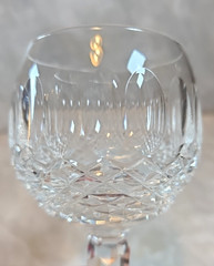 Vtg Waterford Crystal Colleen Stem Wine Hock Glasses Set of 4 Tall Goblets 7.5″