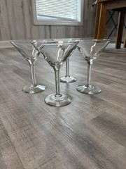 Set Of 4 Anchor Hocking Asbury 6oz Martini Glasses 5 3/4 Height