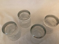 Princess House French Horn Set of Four On the Rocks Glasses~Weighted Bottoms