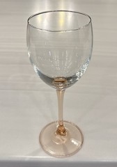 CRISTAL D’ARQUES France Vintage Durand Simple Pink Stemmed Wine Glass 7.75″