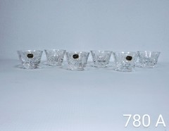 Stemware Glasses Set 6 Bohemian Handmade Crystal Czech Republic 3 Fl Oz (4.1)