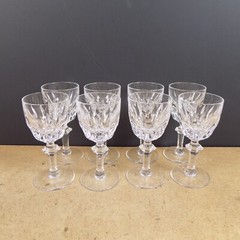 8 Nachtmann Contessa 4.1″ Cordial Glasses Facet Cut Bowl