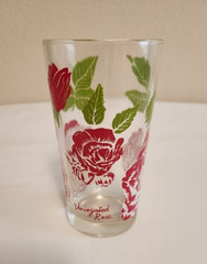Peanut Butter Glass VARIEGATED ROSE (red/white) (Mauzy 104-1)