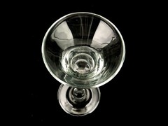 Bell Shaped Cordials, Set of 2, Stemmed on Footed Base, Dinner Candle Holders