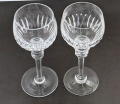 Maribor Hock Wine Crystal Glass Set of 2 Goblets by Royal Gallery 8”