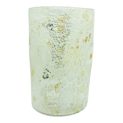 Pair of Murano Art Glass Tumblers Venezia Silver Leaf Millefiori Venice
