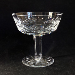 WATERFORD LISMORE CHAMPAGNE GLASS, Cut Lead Crystal, 4 1/8″, 6 oz, IRELAND