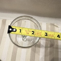Culver Icicle Set of 4 Wine Glasses 6 oz MCM Clear Glass 22K Gold Trim