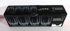Riedel Auguri Machine Cut Crystal Double Old Fashioned Whiskey Glasses Set of 4