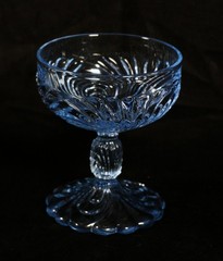 Vintage Cambridge Caprice Moonlight Blue Footed Goblet Sherbet Glass (R13)