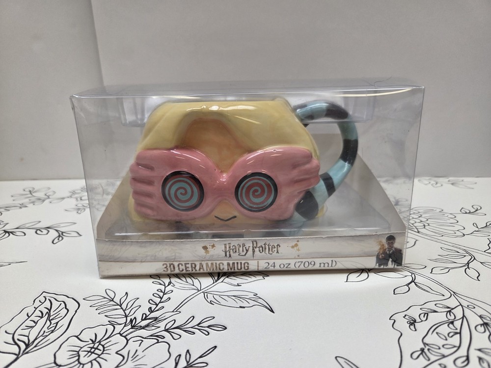 Luna Lovegood Chibi Sculpted Ceramic Mug Glasses Scarf 3D Cup IMPERFECT BOX