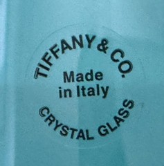 Tiffany & Co Crystal Glass Champagne Flutes – Set of 2 per box, NIB 9 5/8” tall