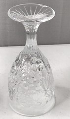 Vintage Noritake Crystal Arbor Set of 2 Wine Goblets Embossed Grapes & Leaves