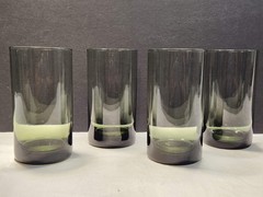 VTG MCM Sasaki~Coronation Smoke~5” High Ball Glass Tumbler ~Japan