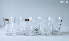 Set 6 Bohemian Handmade Crystal Czech Republic Wineware Glasses 9.1 Oz (9.3)