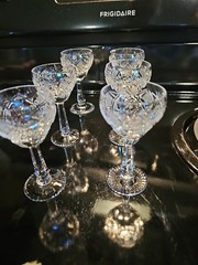 Crsytal Star Design Small Wine Tasting Glass 4” Set of 6