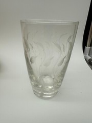 Lot 12 Libby Safedge Classic #597 Tumbler Etched Leaf NEW w/Boxes MCM